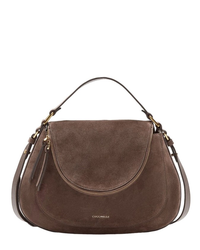 Coccinelle - Borsa a mano con tracolla in pelle scamosciata Medium Coccinelle Sole Suede