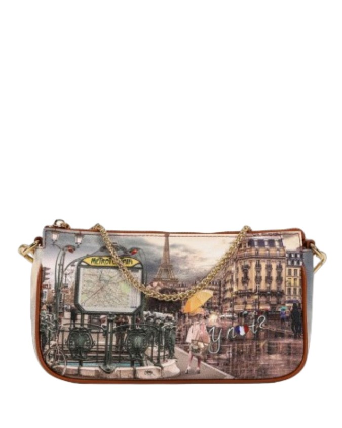 Ynot - Borsa a spalla squadrata in ecopelle stampata Yesbag
