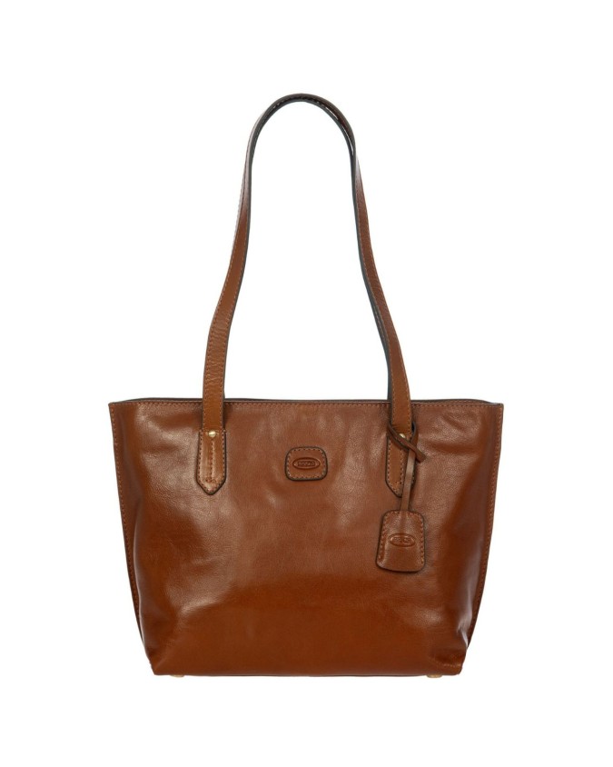 Bric's - Borsa shopping in pelle con doppio manico Volterra