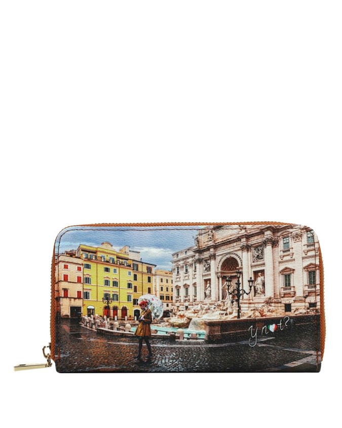 Ynot - Portafoglio in ecopelle stampata ziparound Yesbag