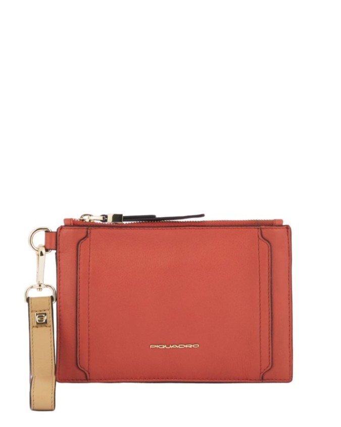 Piquadro - Pochette donna in pelle con manico removibile Circle