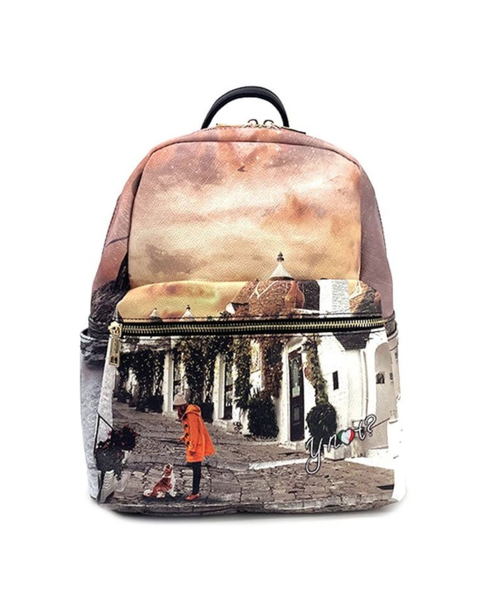Ynot - Zaino donna grande in ecopelle stampata Yesbag
