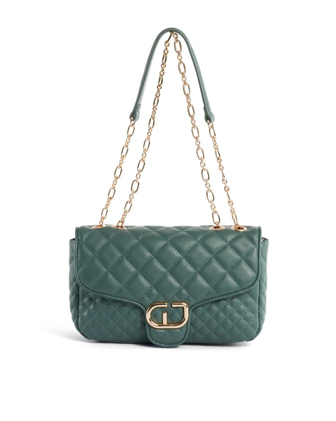 Gaudì - Borsa a spalla in ecopelle matelassè con patta Venice Quilt