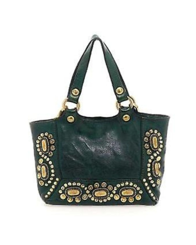 Campomaggi - Borsa a tracolla mini con borchie Cassiopea