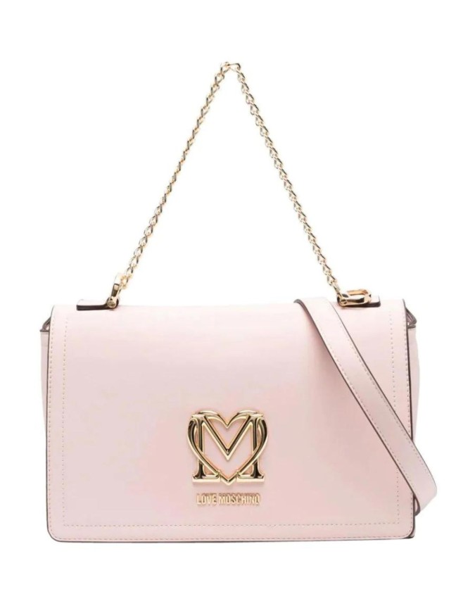 Love Moschino - Borsa a mano media con manico in metallo e tracolla