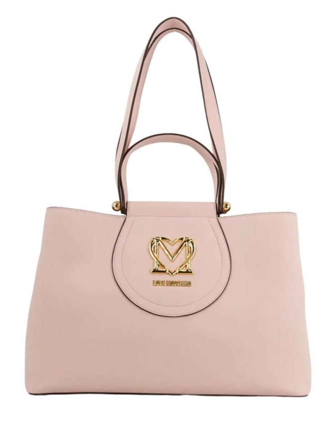 Love Moschino - Borsa a spalla con doppio manico in ecopelle
