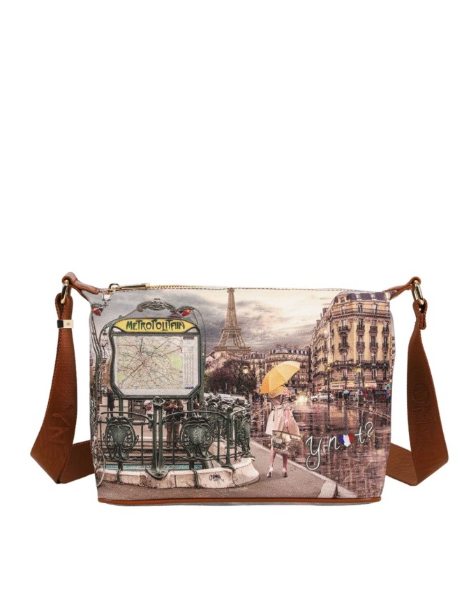 Ynot - Borsa hobo bag piccola in ecopelle stampata Yesbag