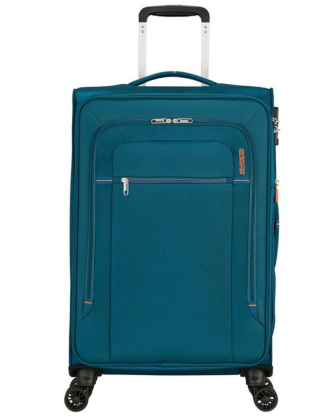 American Tourister - Trolley medio espandibile in poliestere 4 ruote 67 cm Crosstrack