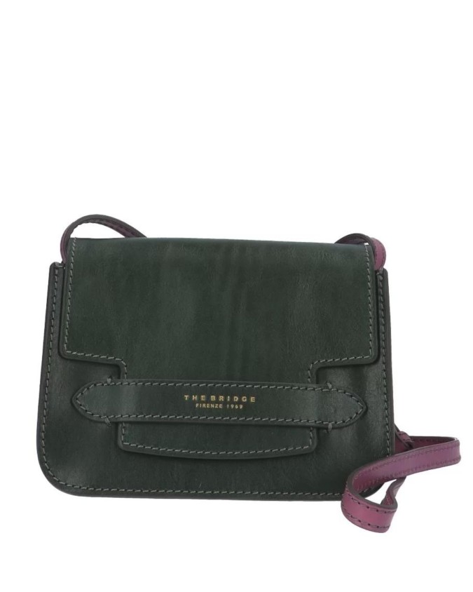 The Bridge - Borsa a tracolla in pelle bicolore a doppio scomparto Lucrezia