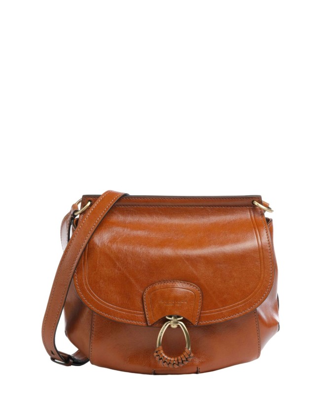 The Bridge - Borsa con patta e tracolla piccola in pelle Erica